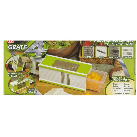 Grate 4 Kitchen Tool 4-in-1 Unique Cutting Surfaces - Picture 2 of 4